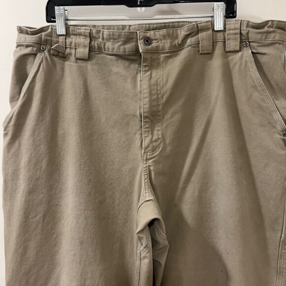 Duluth Trading Flex Fire Hose Khaki Carpenter Cargo Work Pants Size 44 x 30 - Picture 3 of 16